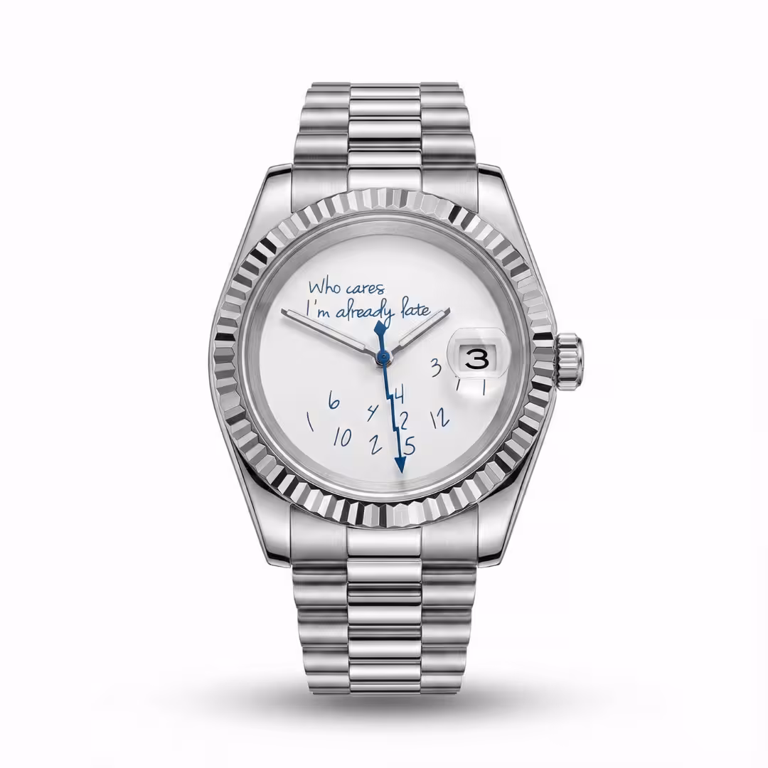 Montre-Bébé-lune-Studio-i'm-already-late Montre automatique, who cares, i'm already late