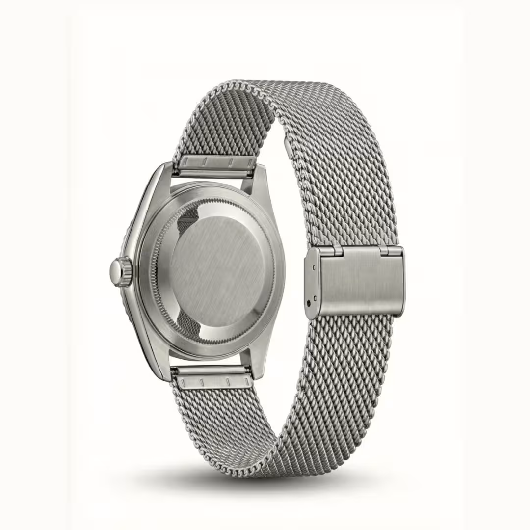 Arrière de la montre Nébuleuse avec boitier fermé et boucle arrière